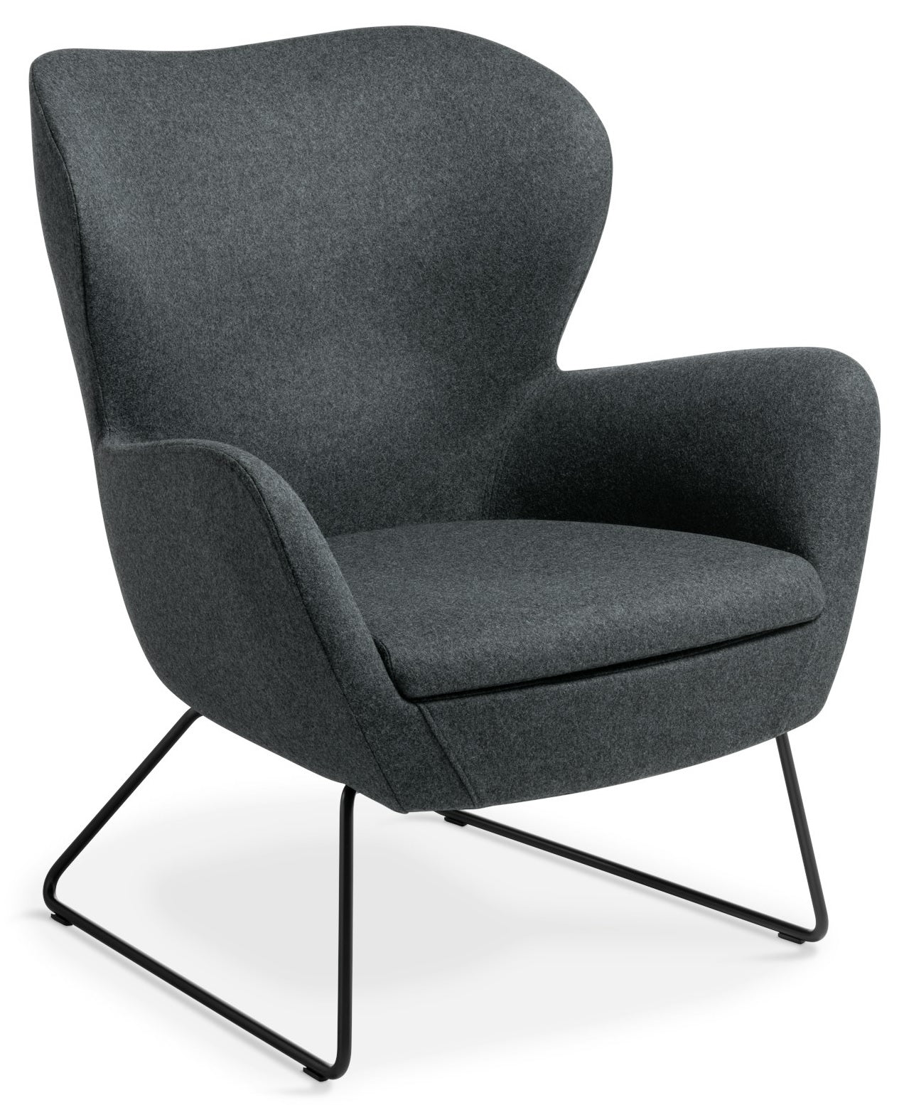Abbey Visitor Chair with Black Sled Base