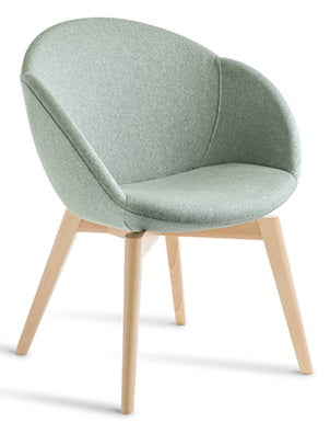 Amelia Visitor Chair with Natural Beech Timber Base