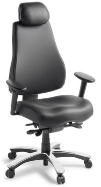 Control Executive Chair in Black Leather