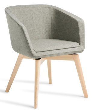 Martina Visitor Chair with Natural Beech Timber Base