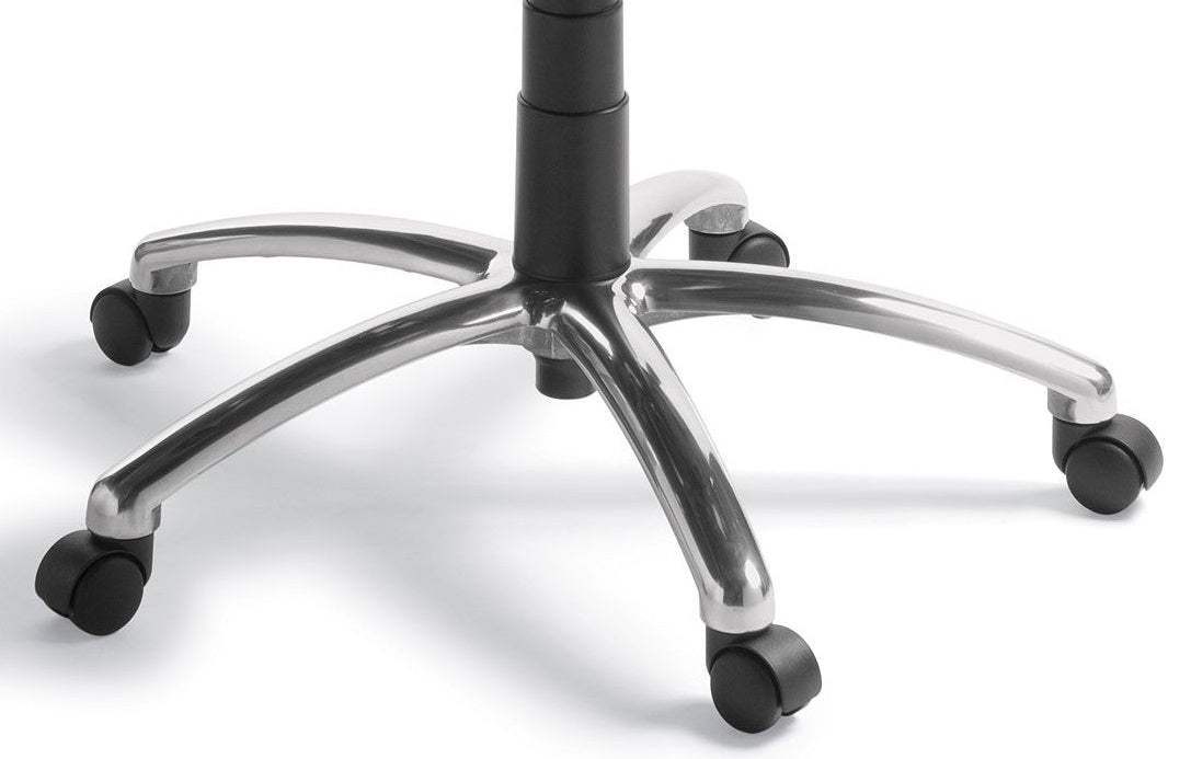 Polished Aluminium Base Upgrade for Button and Stitch Stools
