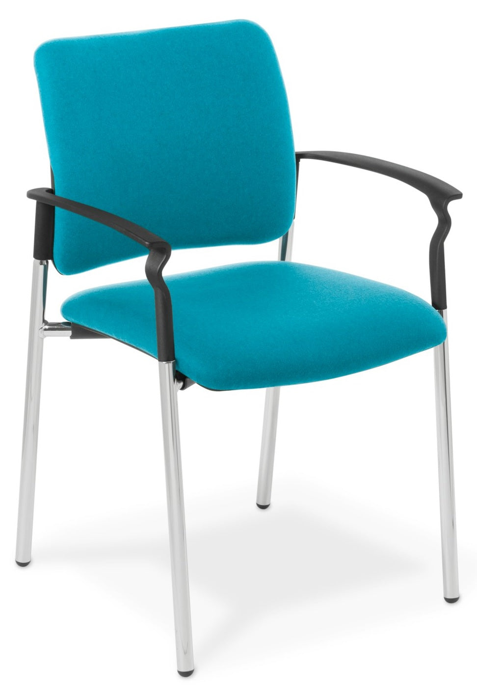 Polo Visitor Chair with Chrome Frame and Armrests
