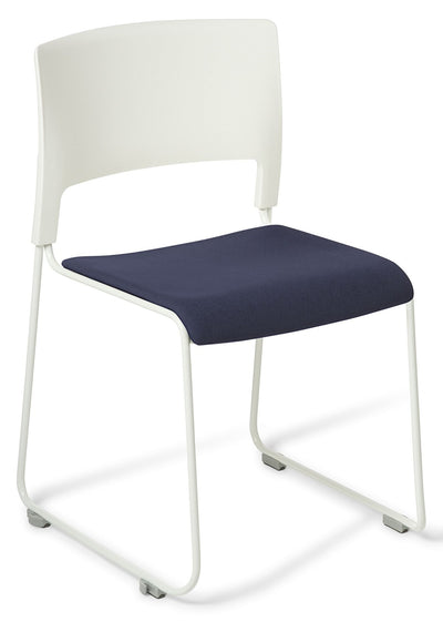 Slim Cafeteria Chair with Upholstered Seat - 2 Colours
