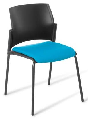 Spring 4-Leg Chair with Upholstered Seat