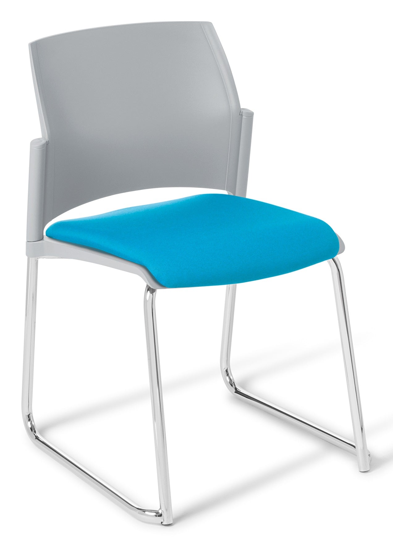 Spring Sled Base Chair with Upholstered Seat
