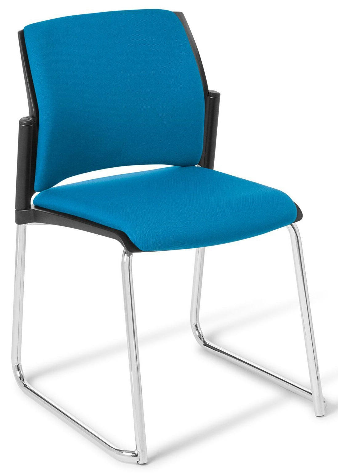 Spring Sled Base Chair with Upholstered Seat and Back