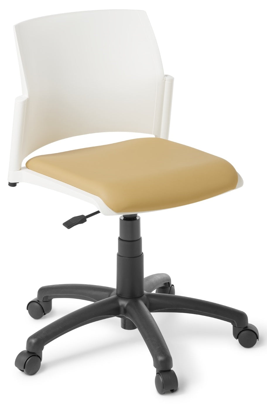 Spring Swivel Chair with Upholstered Seat