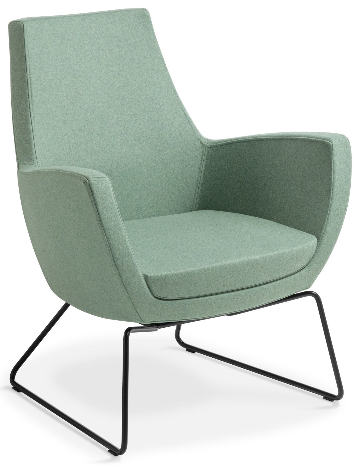 Treviso Visitor Chair with Black Sled Base