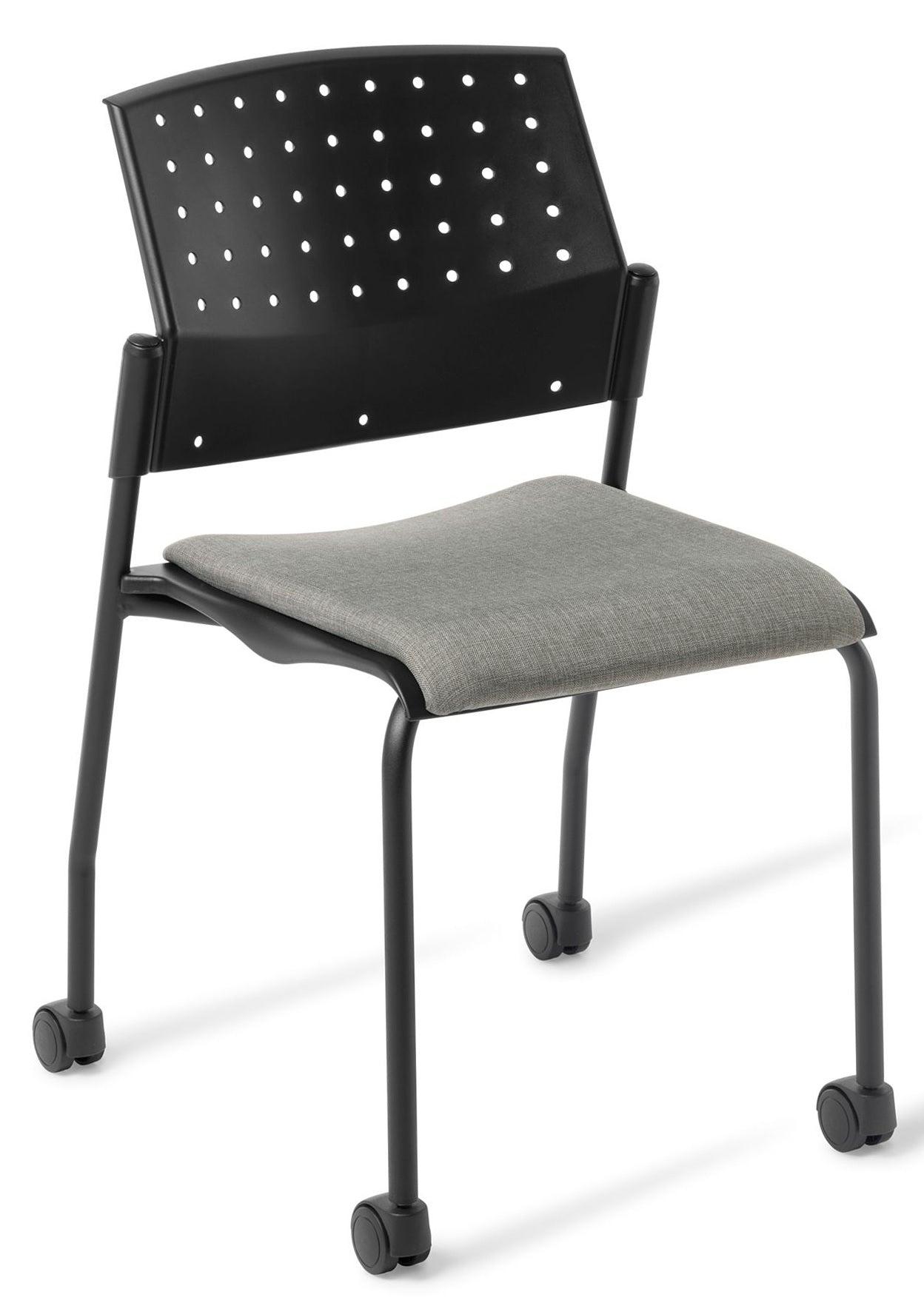 550 4-Leg Chair with Castors - with Upholstered Seat and Back Options