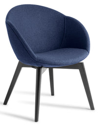 Amelia Visitor Chair with Timber Base - 2 Base Options — EOCH Amelia Chair with Black Timber Base