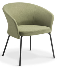 Clove Visitor Chair with Black 4-Leg Base - 3 Colour Options