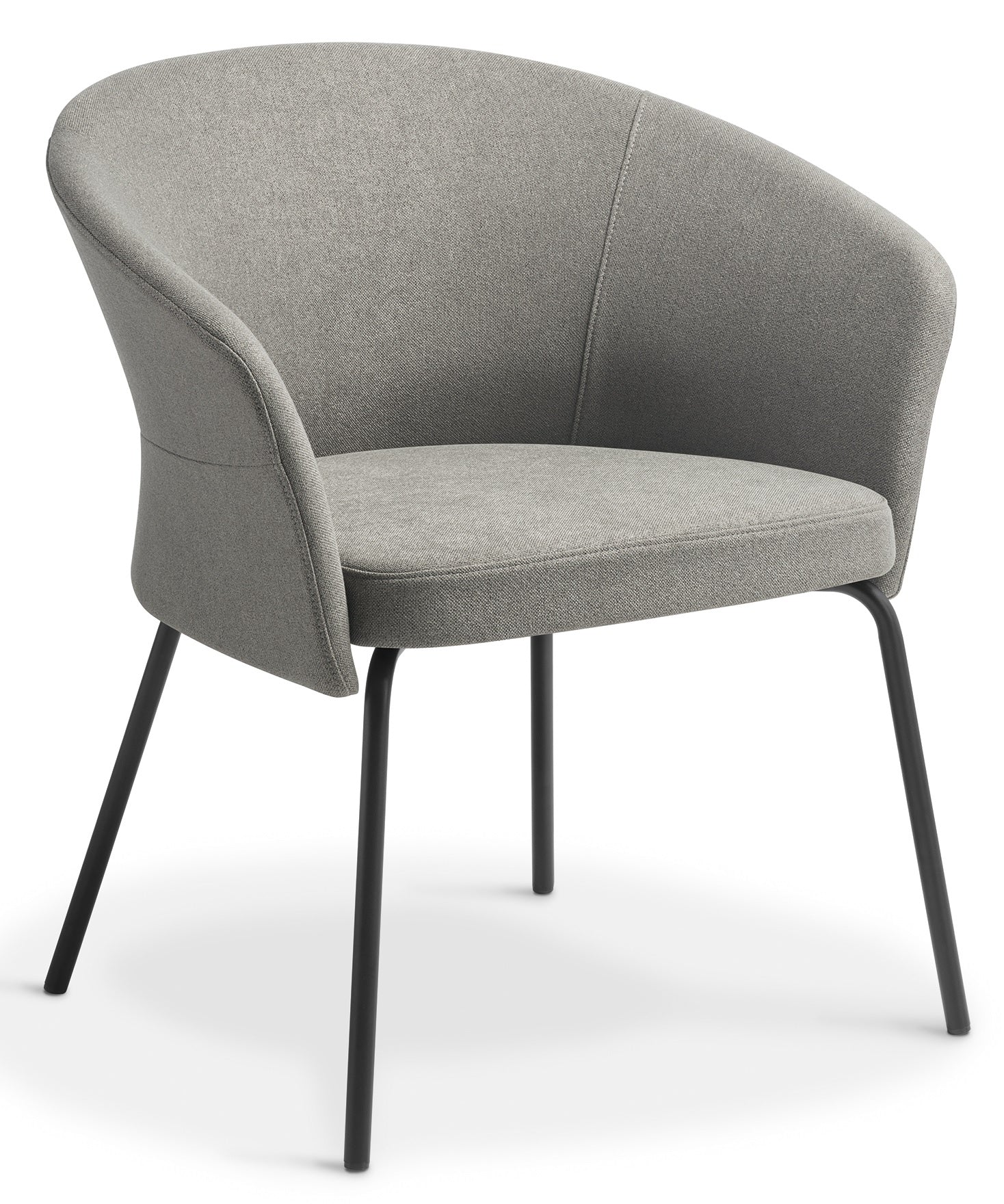 Clove Visitor Chair with Black 4-Leg Base - 3 Colour Options