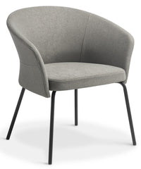Clove Visitor Chair with Black 4-Leg Base - 3 Colour Options