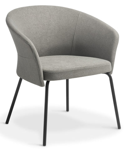 Clove Visitor Chair with Black 4-Leg Base - 3 Colour Options