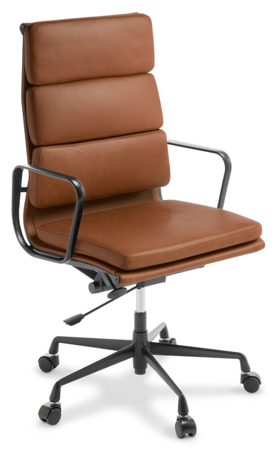 Eames Soft-Pad Executive Chair with Black Frame - Midback and Highback and 2 Colour Options