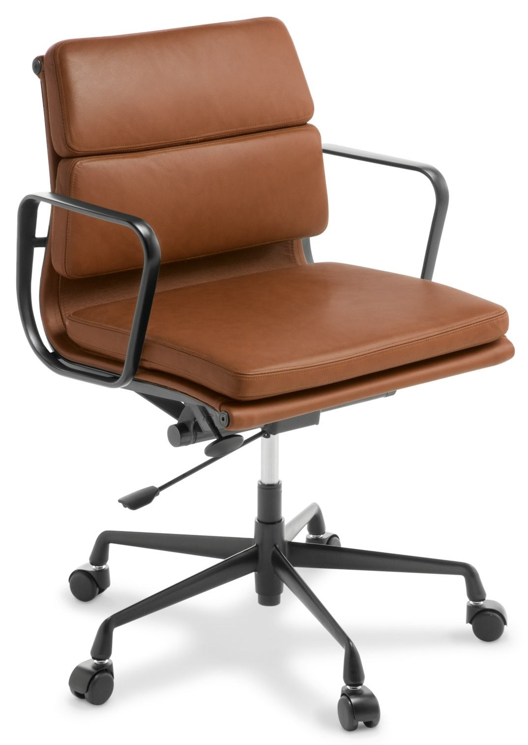 Eames Soft-Pad Executive Chair with Black Frame - Midback and Highback and 2 Colour Options
