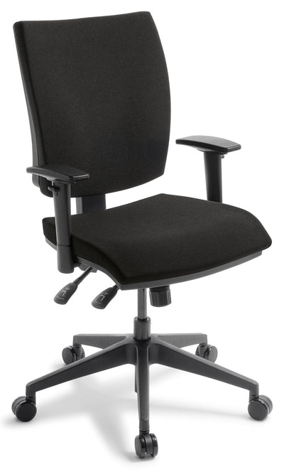 Edge 3 Lever Ergonomic Office Chair - Midback and Highback and Optional Armrests