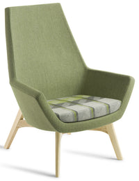 Eton Visitor Chair with Timber Base - Midback and Highback and 2 Colour Options