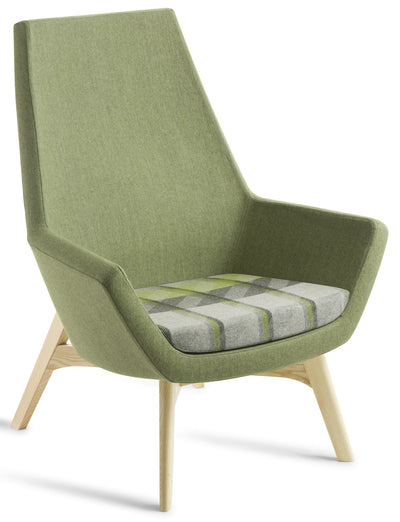 Eton Visitor Chair with Timber Base - Midback and Highback and 2 Colour Options