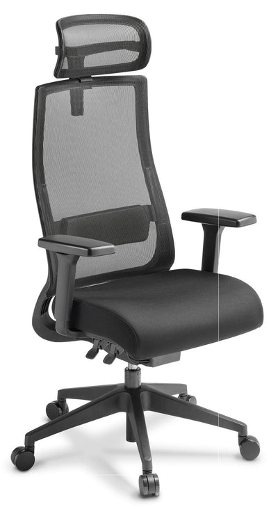 Joe Mesh Back Chair - with Optional Armrests and Headrest