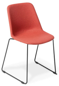Max Sled Base Cafeteria Chair - with Seat and Fully Upholstered Options