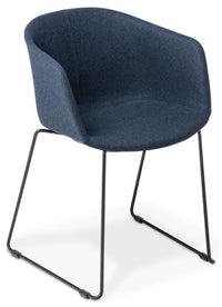 Max Tub Sled Base Chair - with Seat and Fully Upholstered Options