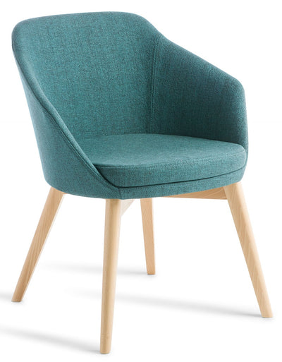 Talia Visitor Chair with Timber Base - 4 Base Options