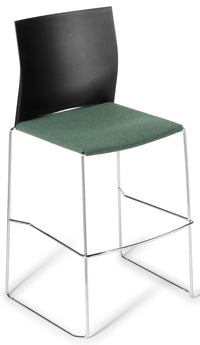 Web Barstool - with Upholstered Seat and Back Options