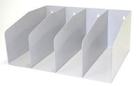 Metal Desk Filing Tray - 4 Compartments - 2 Colours