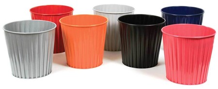 Fluted Metal Office Waste Bin