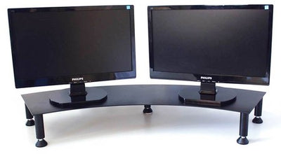 Dual Height Adjustable Monitor Stand - 2 Height Ranges