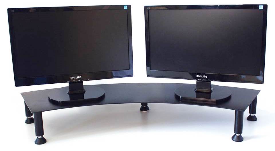 Fully Height Adjustable Dual Monitor Stand - High Height Range