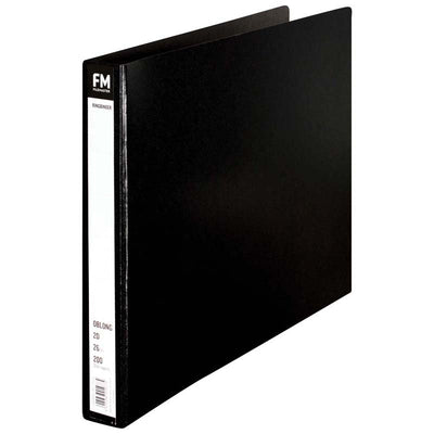 FM A3 3 Ring Black Oblong Binder - Spine 26mm