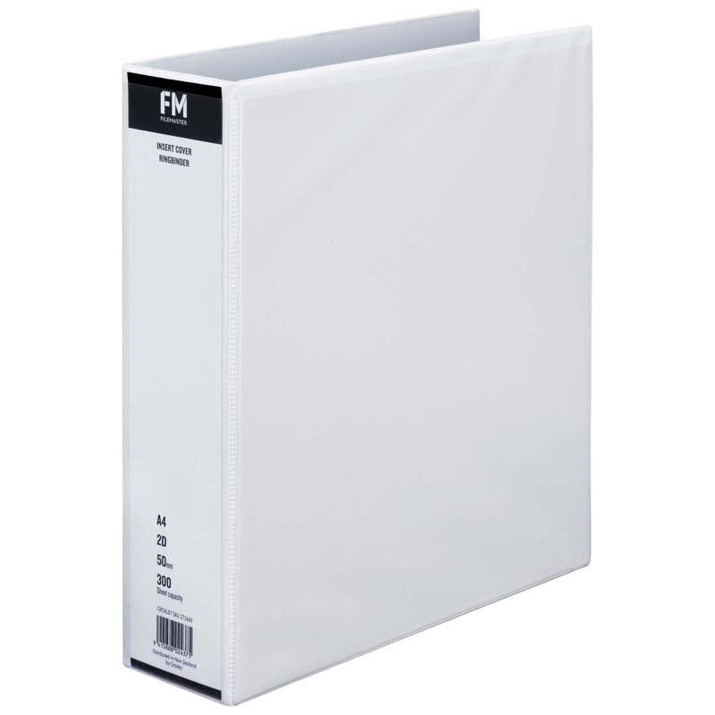 FM A4 Coloured Binder with Clear overlay - 3D Ring - Spine 50mm