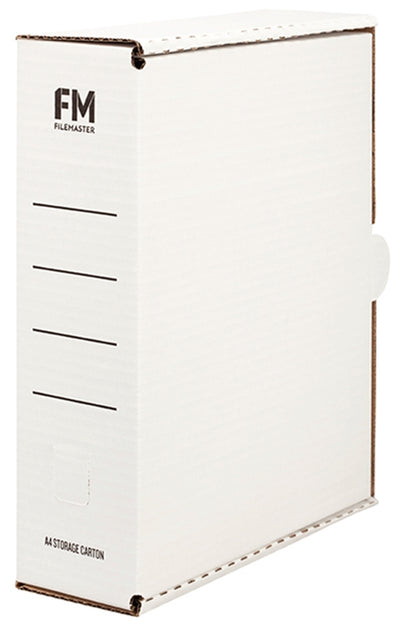 FM A4 Printed White File Box - 25 Pack