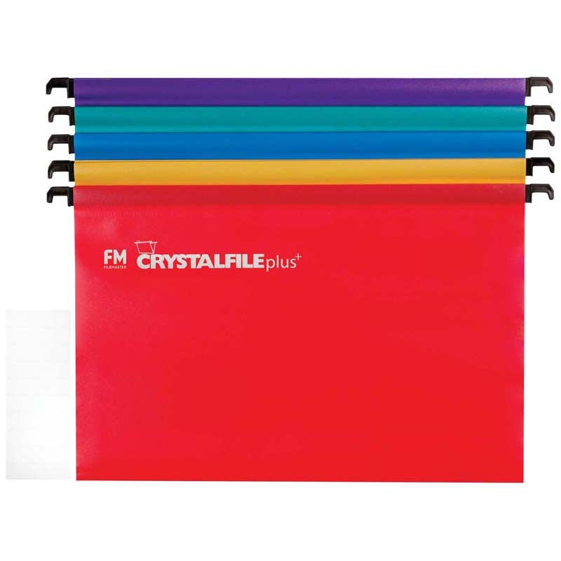 FM Foolscap Coloured Polypropylene Suspension Drop Files - 10 Pack