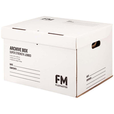 FM Jumbo Size White Archive Box - 3 Pack