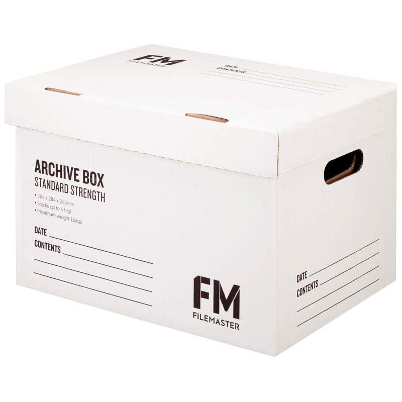 FM Standard Strength White Archive Box - 10 Pack