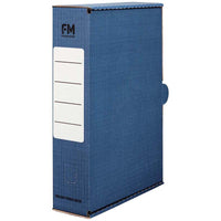 FM Foolscap Printed Coloured Filing Box - 5 Pack - 5 Colours — FM Foolscap Storage Box Blue