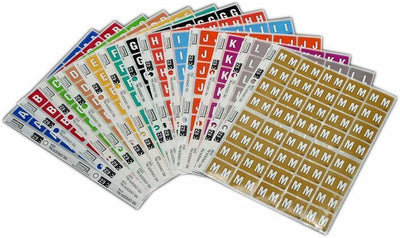 Filecorp Full A-Z Set of Coloured Alpha Labels