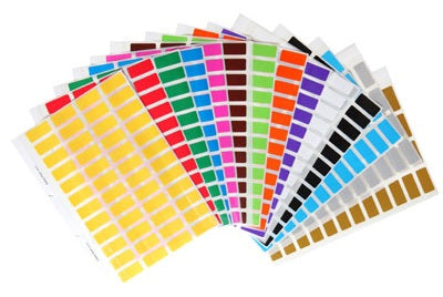Filecorp Sheets of Plain Colour Flash Labels