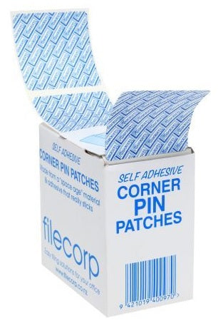 Filecorp Corner Pin Adhesive Patch for Securing Metal Pins