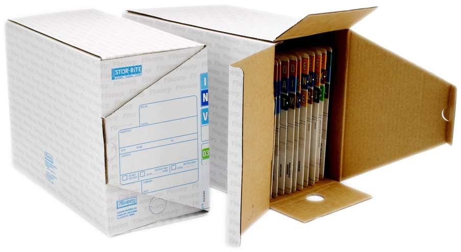 Filecorp End Opening Self Stacking Storage Box - 5 Pack