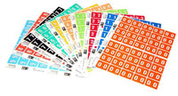 Filecorp Individual Sheets of Coloured Numeric Labels