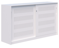 Fortis Lockable Sliding Door Steel Cabinet - 2 Colours - 2 Heights