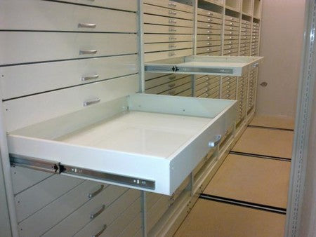 Roll-out Shelving Drawers for Panel Shelving System