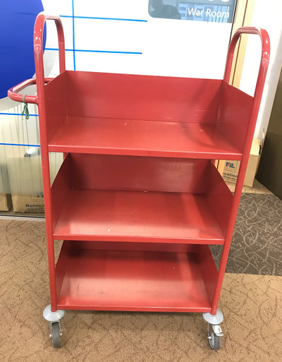 Powder-coated Steel Shelf Trolley - with enclosed shelves