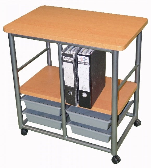Hi-Lite 4 Tote Plastic Bin Trolley
