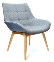 Neo Visitor Chair with Timber Base in Custom Upholstery