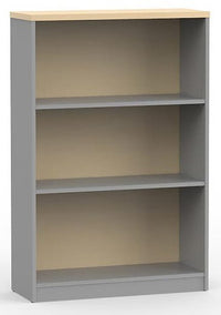Eko 1200mm Bookcase in Nordic Maple and Silver